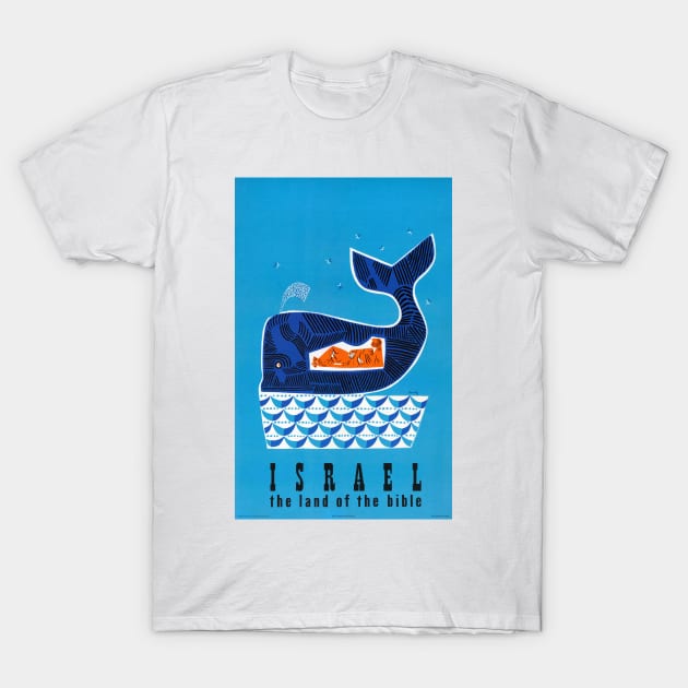 Vintage Travel Poster Israel Whale T-Shirt by vintagetreasure